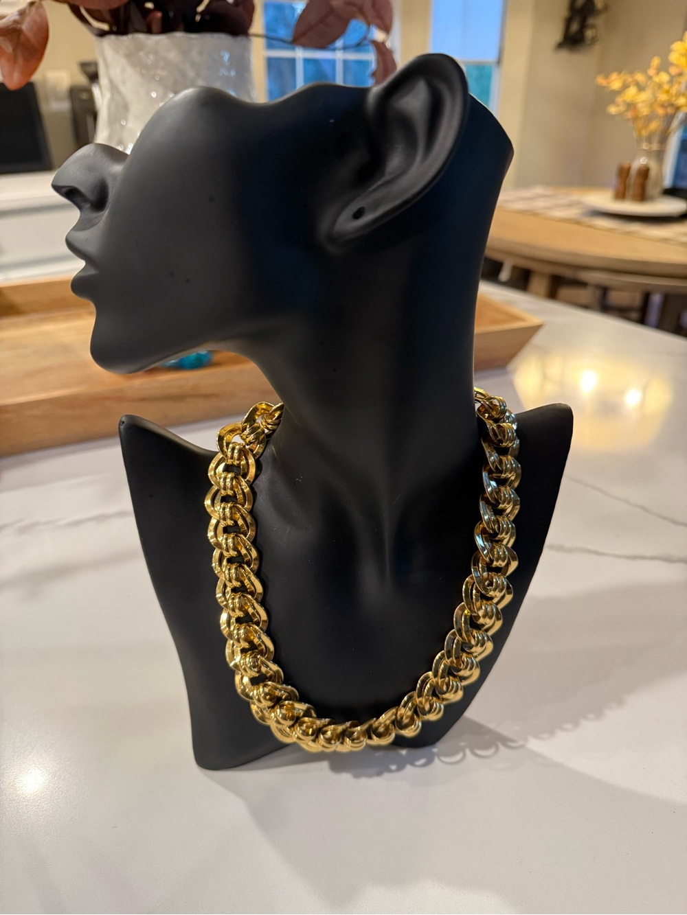 Vintage Monet Chunky Gold-plated Chain Necklace